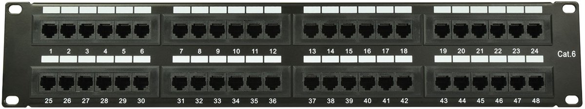 Adastra CAT6-48IDC CAT6 Rackmount IDC Patchpanelen 48-port, 2U