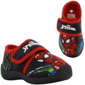 Spiderman - Pantoffels kinderen voor jongens - Sloffen kind met klittenbandsluiting - Schoenen van 2 tot 8 jaar - Maat 26 - Zwart