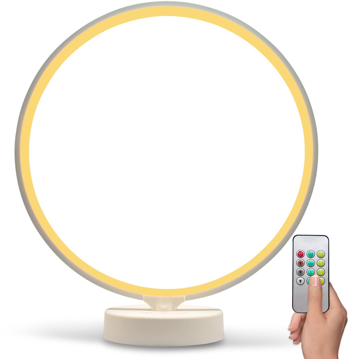 Bol.com LIROMA® Daglichtlamp - Opberghoes - ⌀ 32 - 10.000 LUX - USB poort - 3 Kleuren - Bureaulamp - Lichttherapielamp - Lichtth... aanbieding