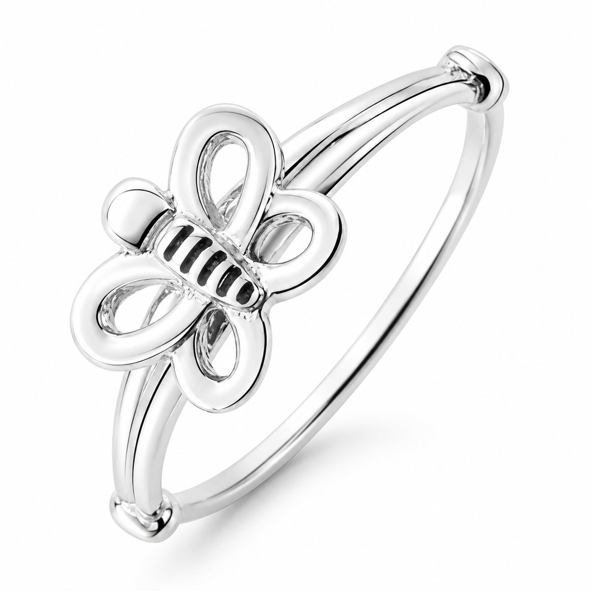 Tienerring 925 Zilver – Zilveren Ring met Vlinder – Sterling Zilveren Ring – Ring voor Meisjes – Vlinderdesign
