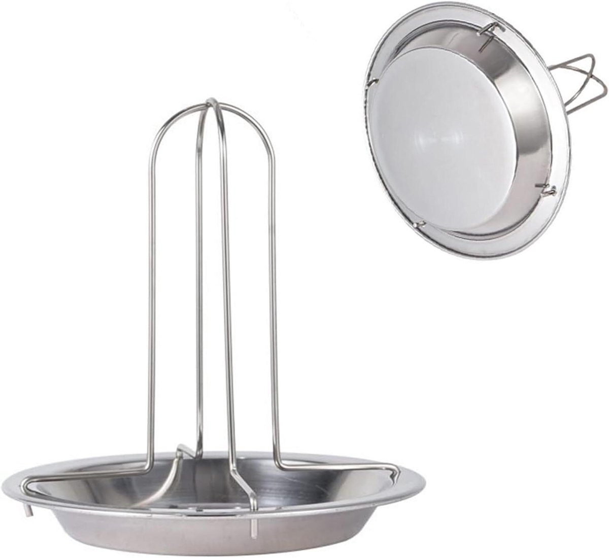 Kip Braadstandaard - RVS Rek - Buiten Koken - Verticale Houding - 17 x 17 cm - Zilver