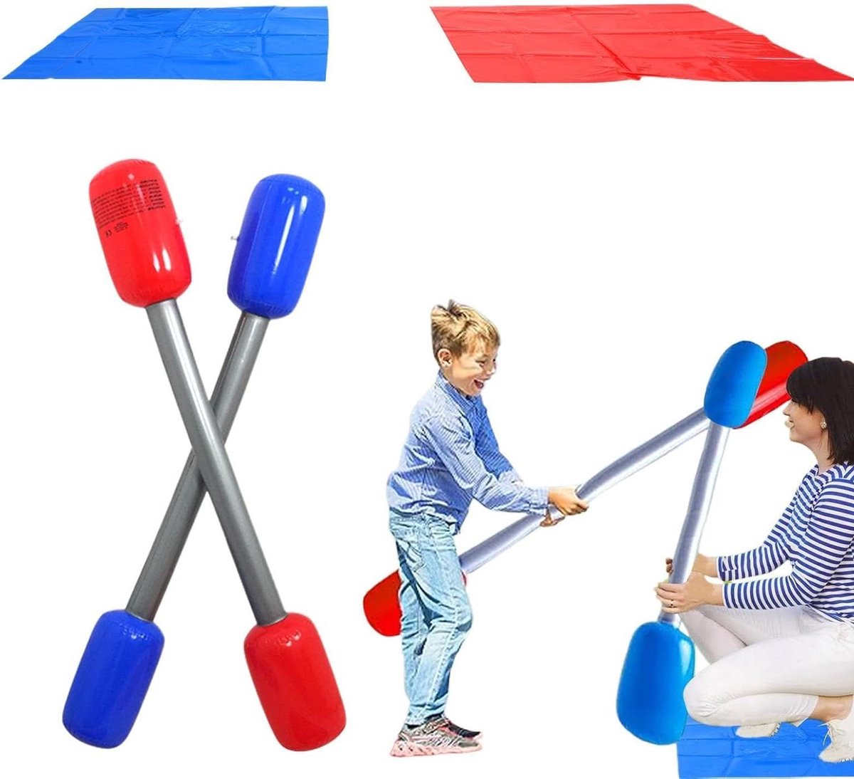 Opblaasbare speelstokken - Gladiator spel - Interactief buiten spel - Veilige speelomgeving - 143 cm stok - Niet gespecificeerd