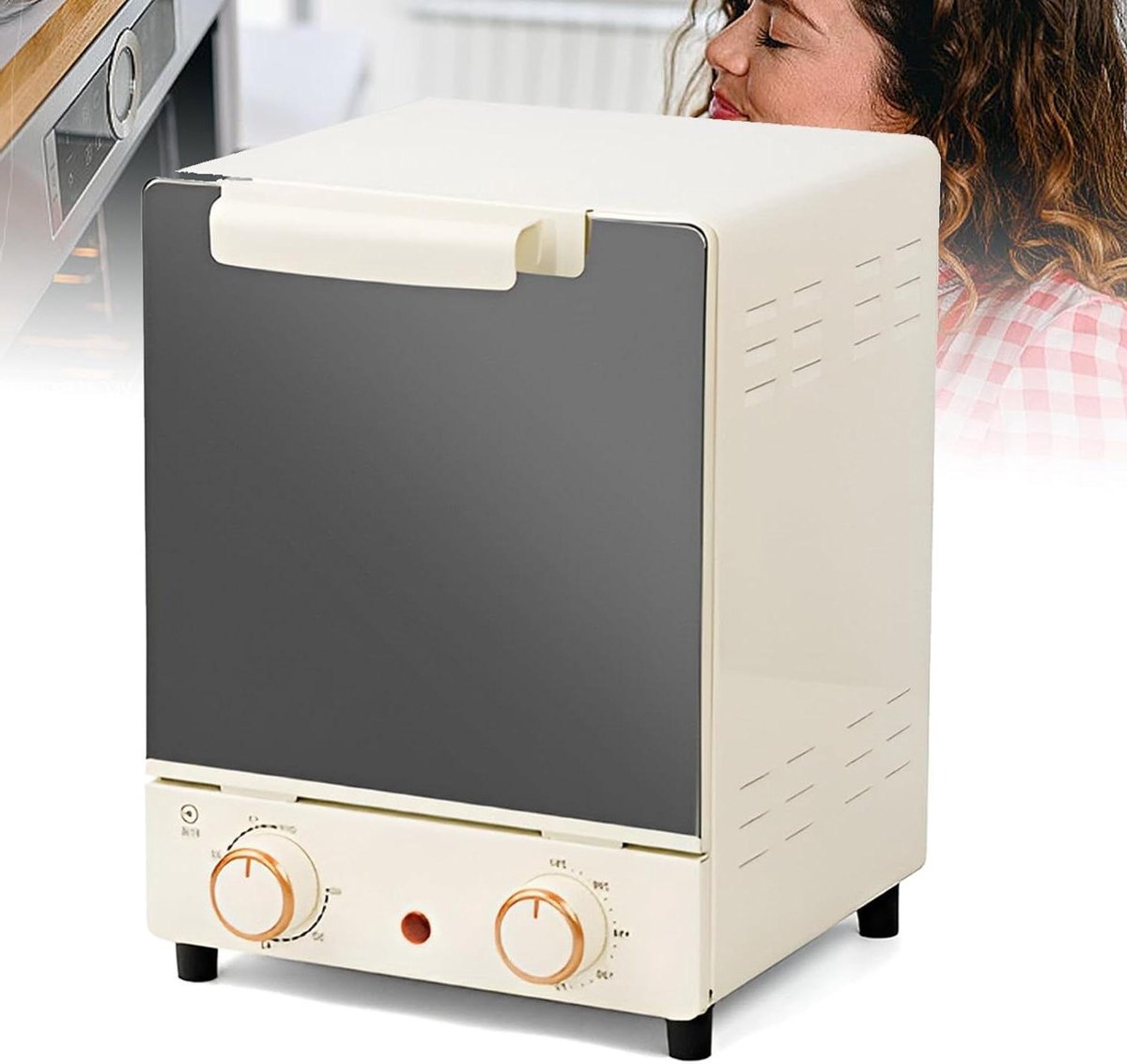 Mini Oven - Luchtfriteuse Oven - Kleine Keuken - Verticaal Compact Design - 15 Liter - Wit