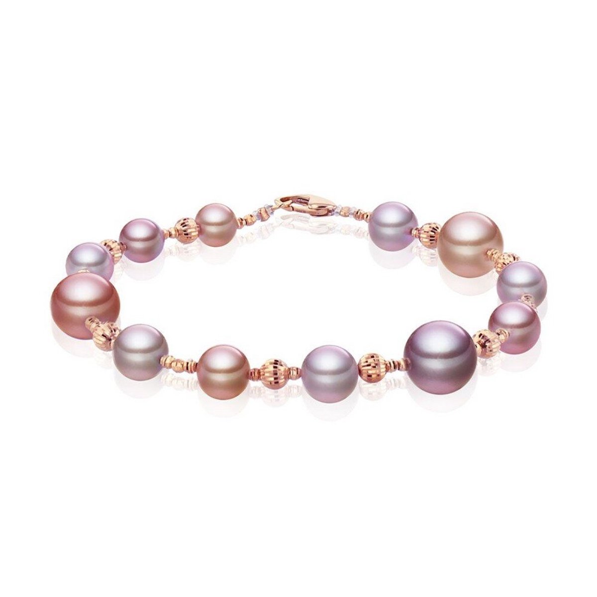 Luna-Pearls - 104.0630 - Armband - 585/-Geel goud met Zoetwater gekweekte parel