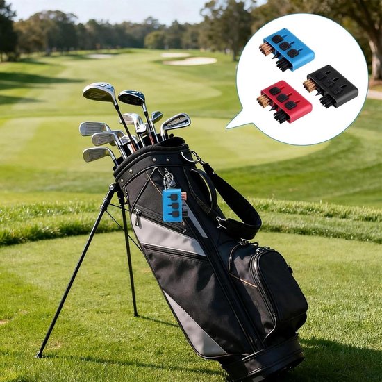 3 Stks 3 in 1 Draagbare Golf Club Borstel en Groef Cleaner Kit, Golf Club Cleaner Borstel, Pocket Size Groove Cleaner Golf, Voor Golf Intrekbare Groef Pocket Accessoires — afbeelding 4