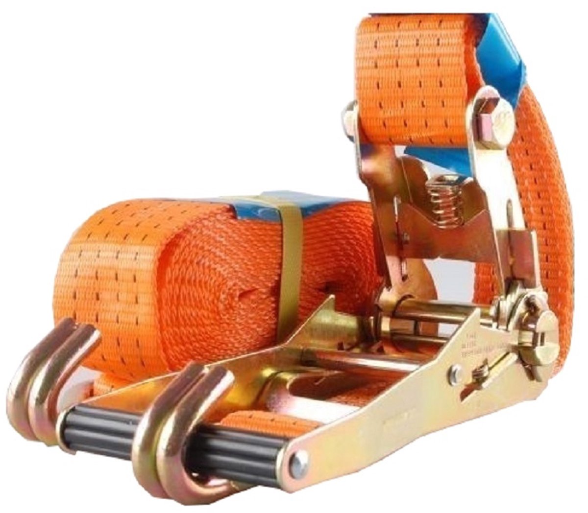 Professionele ratelspanband Spanband 2-delig 5m 4t 4tot 4000kg TÜV/GS ORANJE