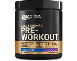 Optimum Nutrition Gold Standard Pre Workout - Blue Raspberry - Pre-Workout - 330 gram (30 doseringen)