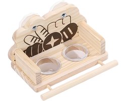 Vogelvoederdispenser Drinkfontein - Vogelbad Kooi - Vogels Voeren Baden - Spatwaterdicht Ontwerp - 18 x 13 x 12 cm - Transparant