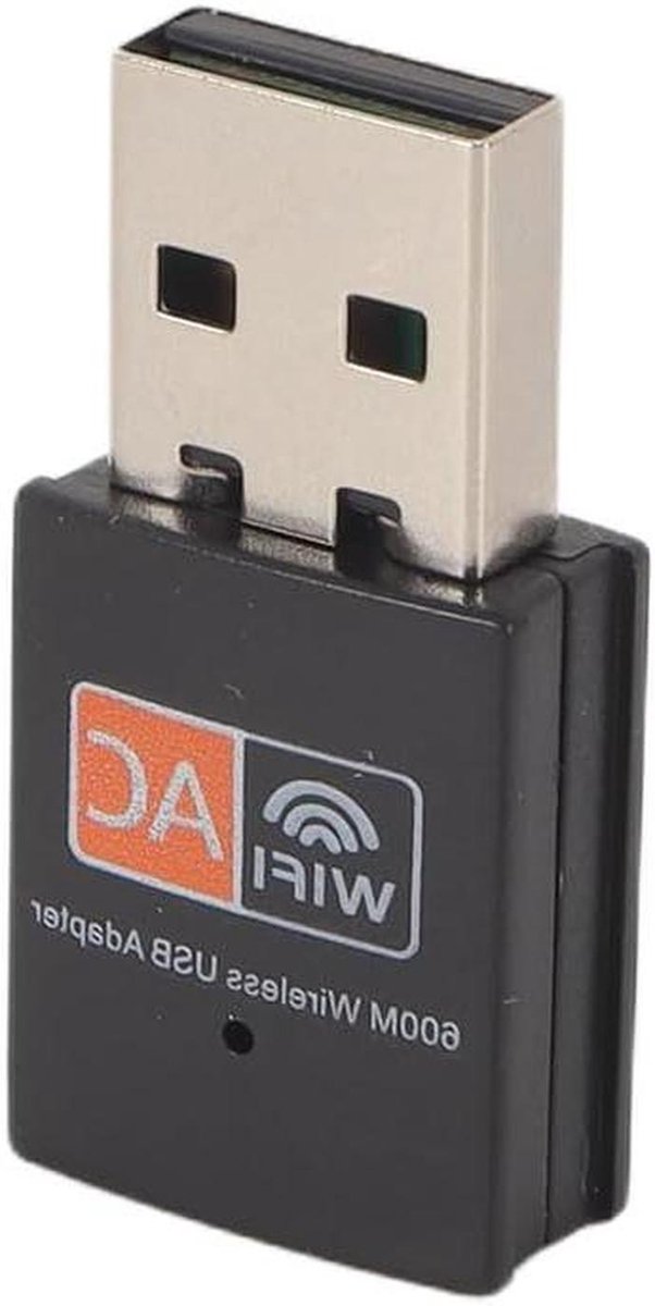 USB WiFi Dongle - Draadloze Netwerkkaart - Internetverbinding Maken - Dual Band AC600 - Mini USB - Zwart