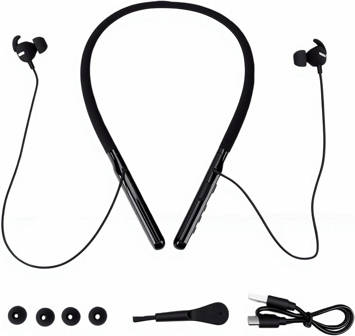 Bluetooth Oortelefoon - Nekband Model - Tv Kijken Praten - AI Ruisonderdrukking - 9 Meter Bereik - Nude