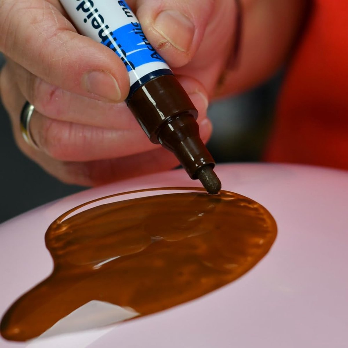Acryl Stift - Verfstift Permanent - Creatief Tekenen - Waterbasis Inkt - 2mm Punt - Bruin