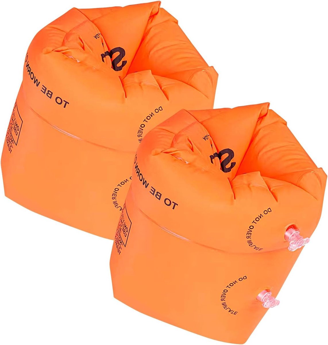 Armvlotterringen - Zwembandjes - Veilig zwemmen - Verstelbare luchtkamers - 19x24cm - Oranje