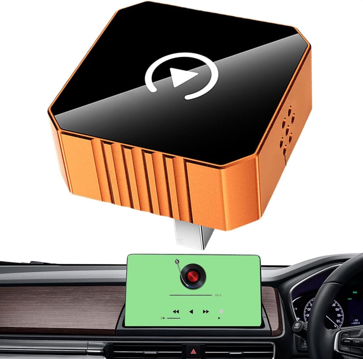 Draadloze autoconverter, Plugplay Rapid Linking-adapter, geavanceerde connectiviteitsmodule, compacte digitale brug, soepele audio-gegevensoverdracht, intelligente auto-accessoires, aanhanger, camper