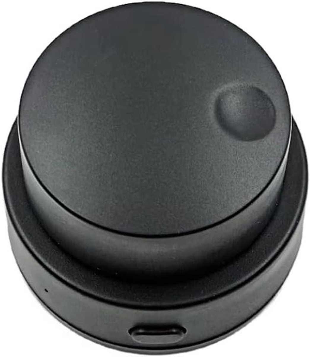 Volumeknop - Audio bediening - Muziek regelen - Aanpasbare functies - Type-C interface - Zwart