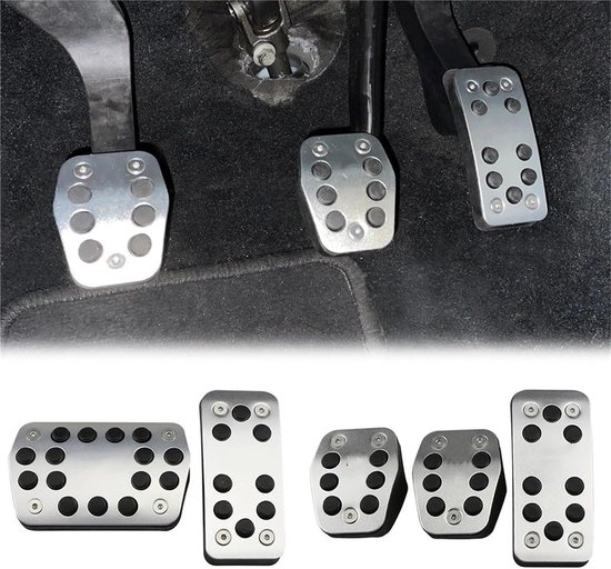 Pedaalhoezen Set - Auto Sport Pedalen - Veilig Rijden - Antislip Ontwerp - AT Without Rest - Metaal — afbeelding 4