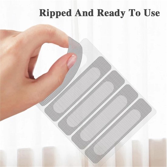 Reparatietape Gaas - Raamfolie Patch - Gaten Dichten - Waterdicht Sterk - 30 Stuks - Grijs — afbeelding 4