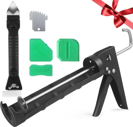 Kit afdichtingsset - Voeggereedschap set - Voegen afwerken - Inclusief 5 pads - 198 cm lengte - Grijs — afbeelding 2