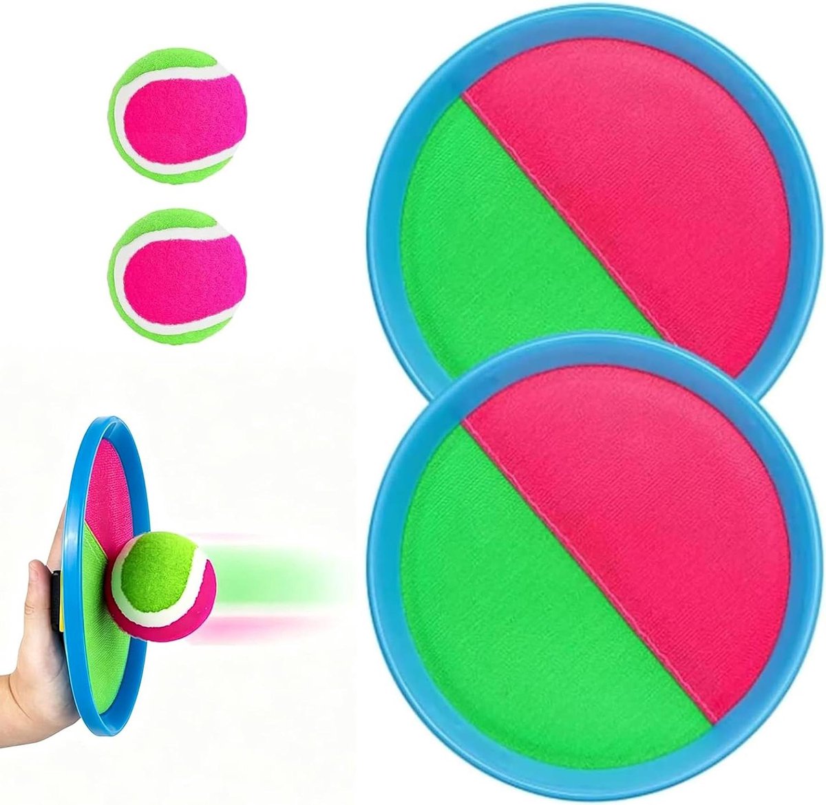 Balvang spel - Werpspel set - Buiten spelen - Inclusief rackets ballen - 20 x 20 x 8 cm - Multicolor