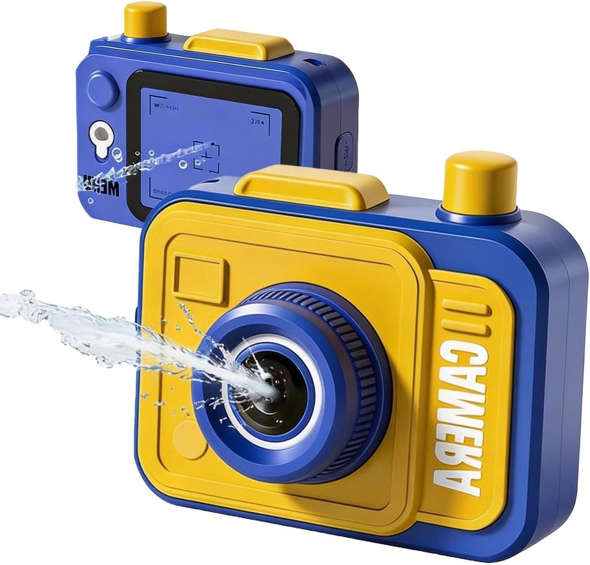 Waterspuit Camera - Waterspeelgoed Grappen - Buiten Spelen - Dubbelzijdig Sproeien - 10 cm - Blauw