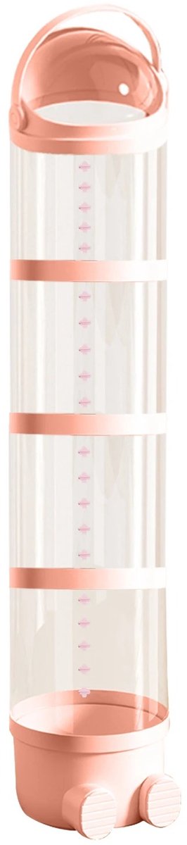 Hutjemutje - opbergbuis voor knuffels - speelgoedorganizer - poppenopbergbak - ruimtebesparend - praktisch - 162x28 cm - roze - transparant