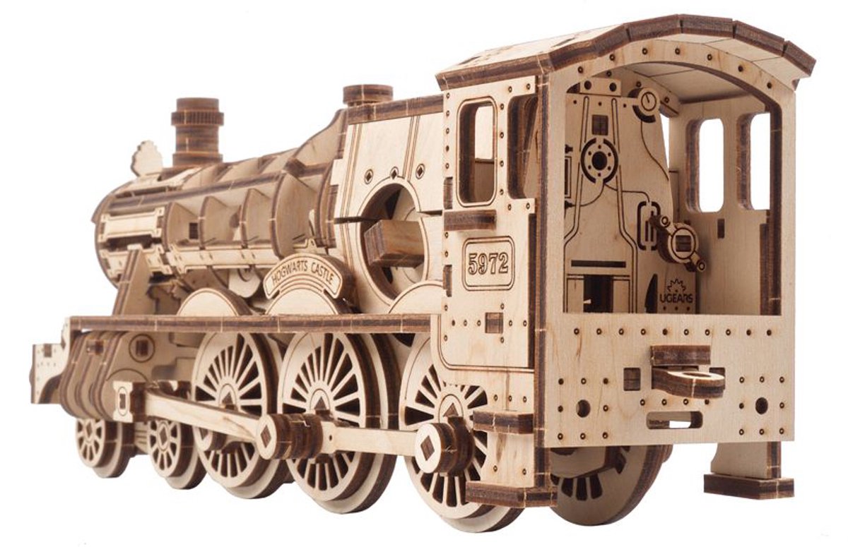 UGEARS 3D Modelbouw - Hogwarts™ Express - Harry Potter™ - Mechanisch Bouwpakket Hout - Educatief Speelgoed — afbeelding 19