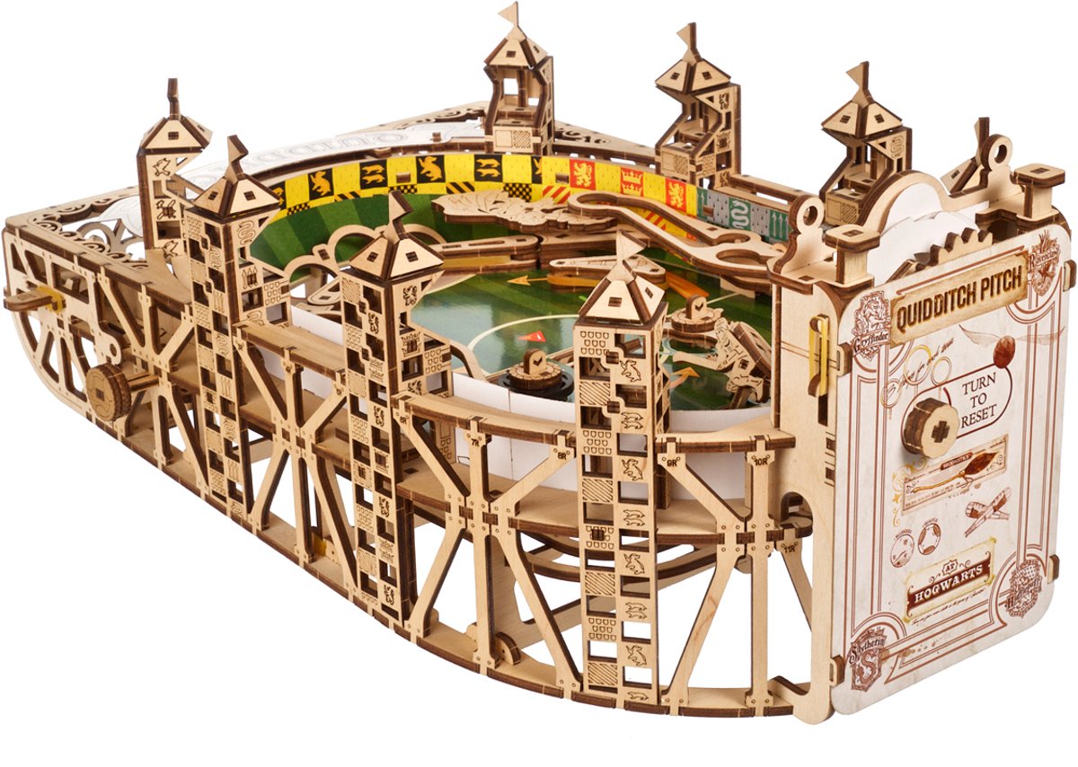 UGEARS 3D Modelbouw - Quidditch™ Pinball - Harry Potter™ - Mechanisch Bouwpakket Hout - Educatief Speelgoed — afbeelding 19