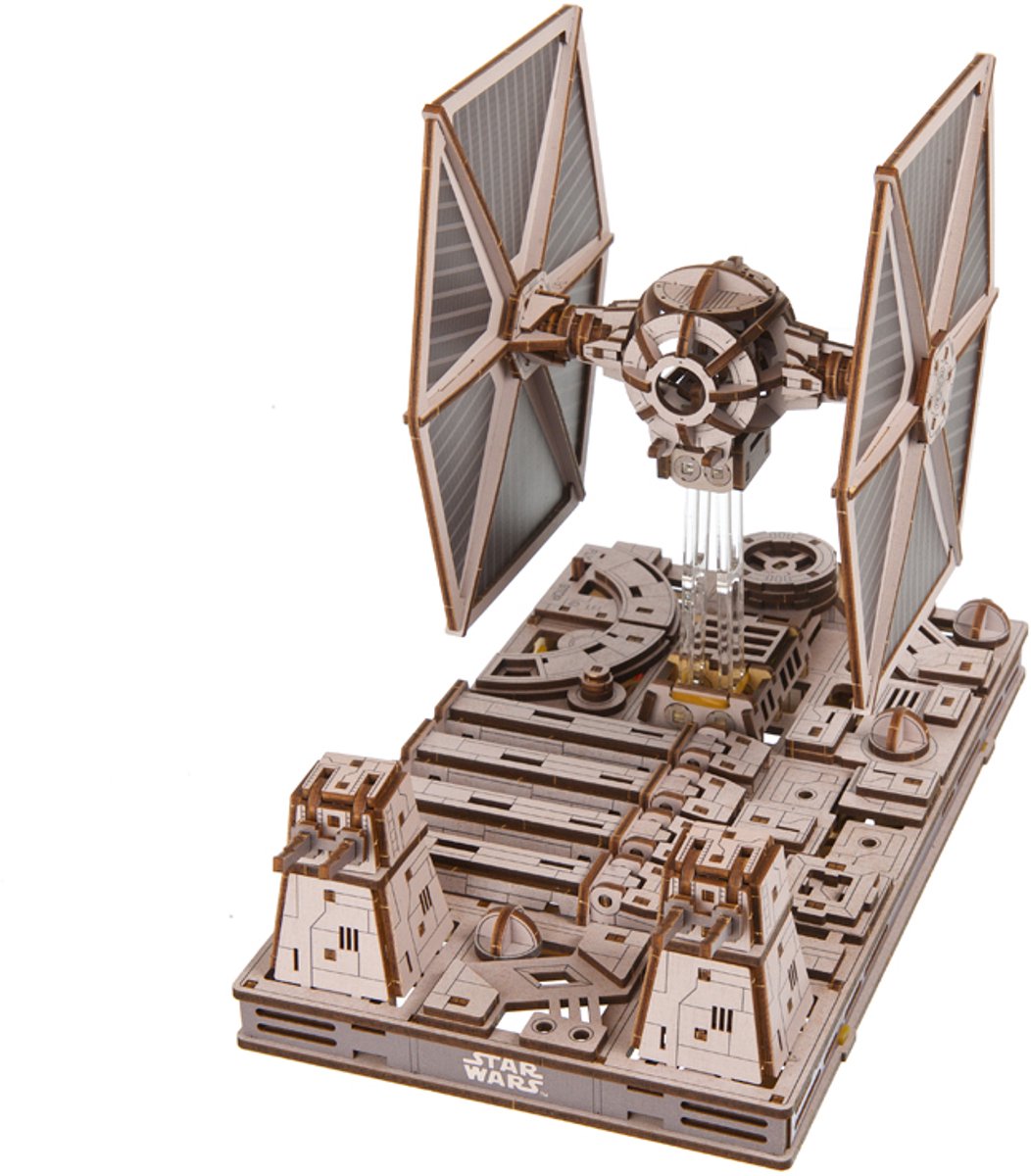 UGEARS 3D Modelbouw - Tie Fighter - Star Wars - Mechanisch Bouwpakket Hout - Educatief Speelgoed — afbeelding 9