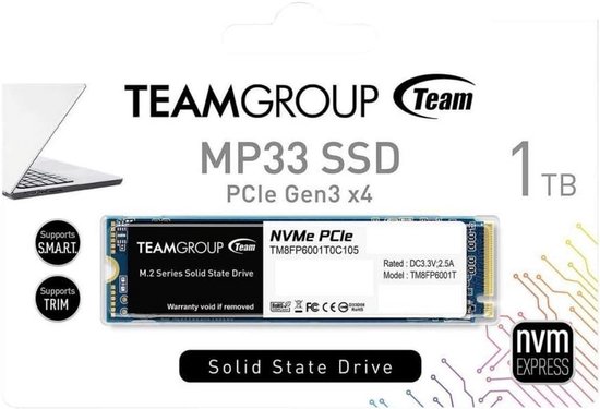 Interne SSD M.2 1TB PCIe Gen3x4 NVMe 2280 - Snelheid tot 1800MB/s — afbeelding 4