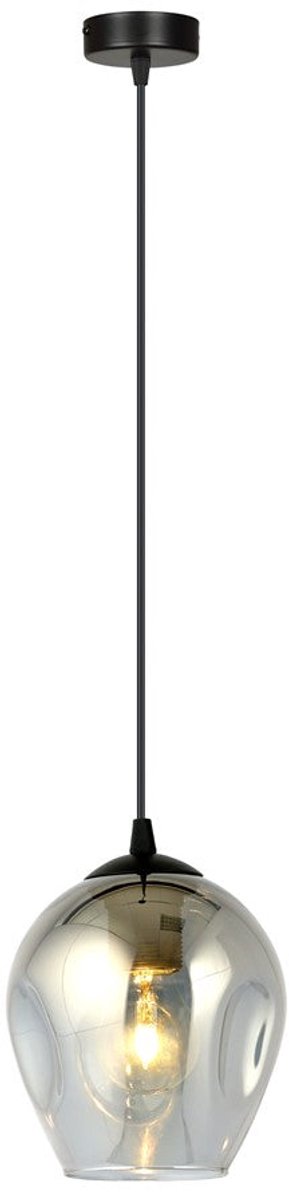 Emibig ISTAR 1 BL GRAFIT Hanglamp Zwart Gelakt Staal Glas E27