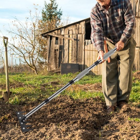 Onkruidtrekker Lange Steel - Handmatige Onkruidverdelger - Tuinonderhoud Vereenvoudigen - Ergonomische Flexibiliteit - Verstelbaar - Zwart — afbeelding 4