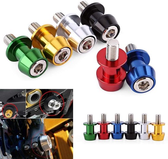 Oscillerende Arm Spoel en Swivel Arm Houder van Aluminium voor Motorfietsen, 2 Stuks, 8 mm, Rood, CNC Bewerkt, Duurzaam en Lichtgewicht — afbeelding 5