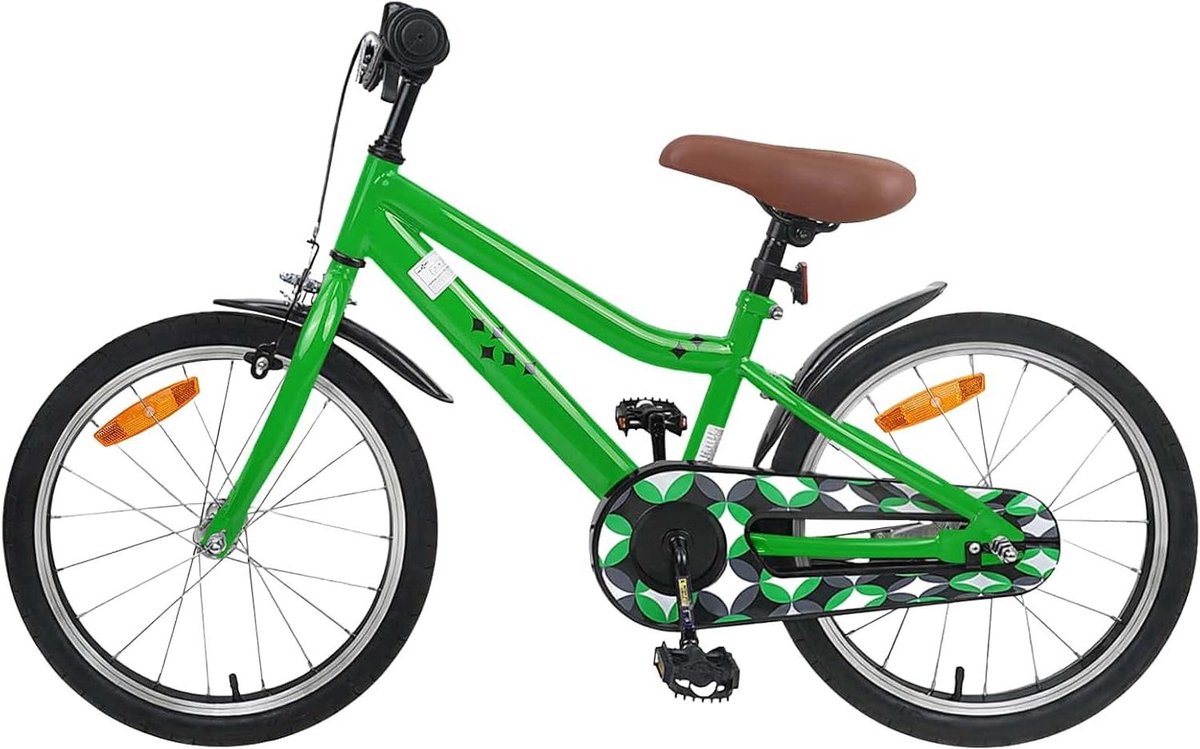 Kinderfiets 18 Inch Klassieke fiets Leren fietsen Verstelbaar stuur en zadel