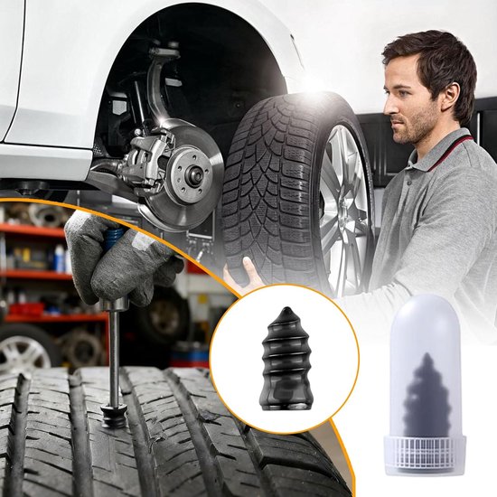 Bandenreparatie spijkers - Universele reparatie - Snel banden herstellen - Inclusief schroevendraaier - 40 stuks - Roze wit zwart — afbeelding 2