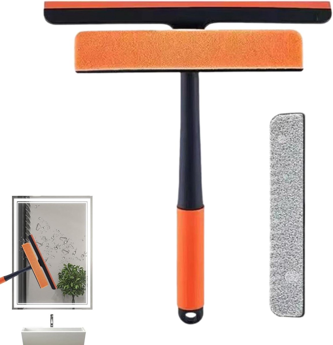Gaasrooster Reinigingsborstel - Glasreiniger Gereedschap - Efficiënt Schoonmaken - 360 Graden Roterend - 33 x 27 cm - Niet gespecificeerd