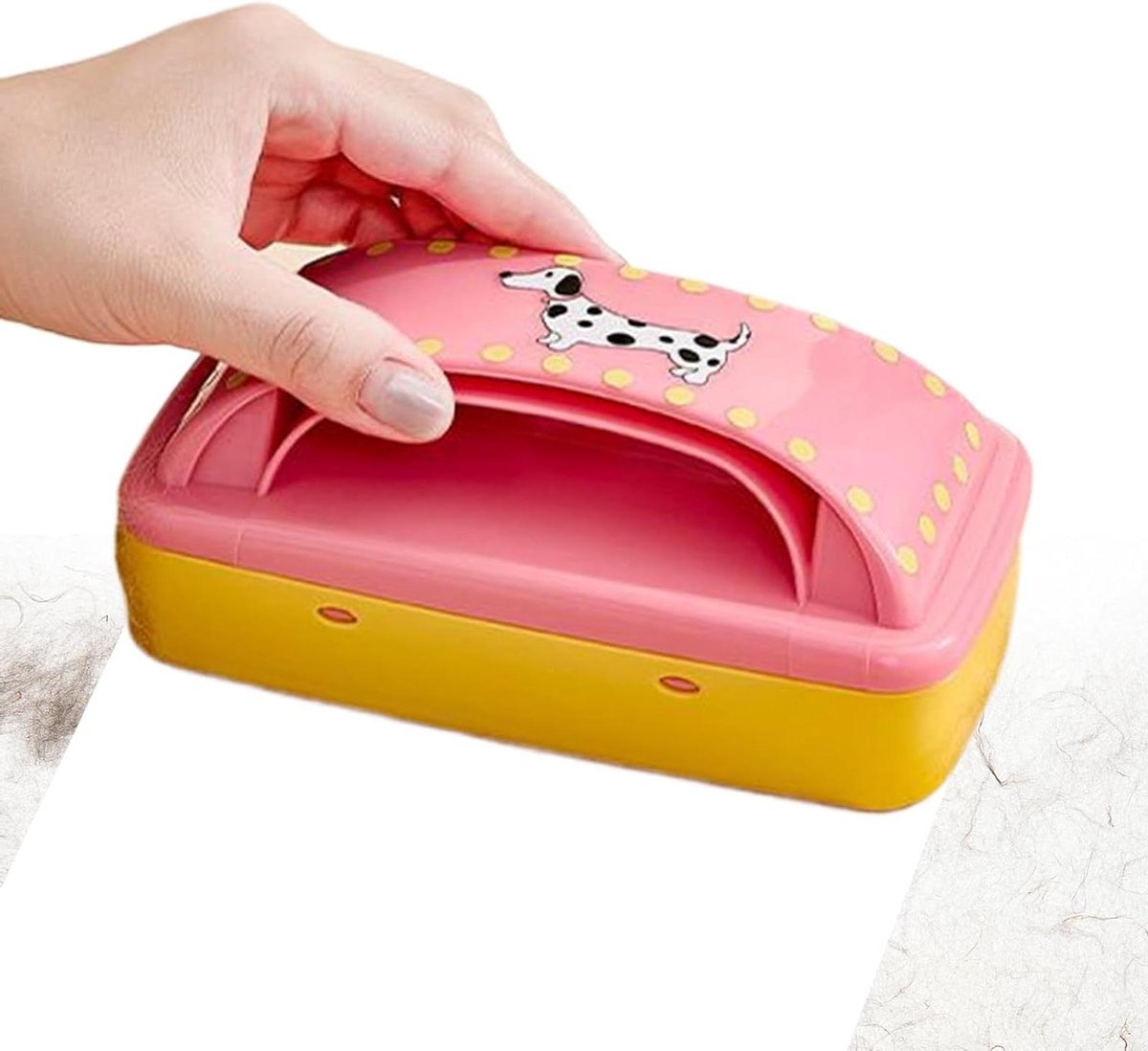 Pluisverwijderaar Wasgoed - Vachtverwijderaar Kleding - Textiel Reinigen - Elektrostatische Adsorptie - 16 cm Breed - Roze