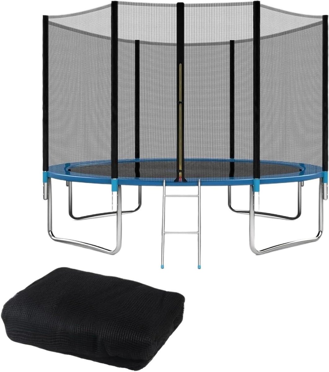 Trampoline Veiligheidsnet - Vervangend Net - Buiten Spelen - Met Ritssluiting - Diverse Maten - Zwart
