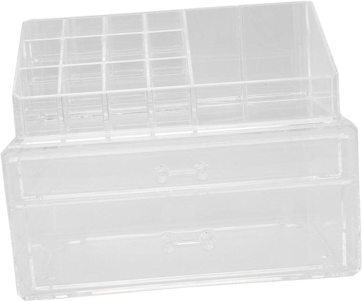 Cosmetische Kast - Make-up Organizer - Bureau Opruimen - Stapelbaar Ontwerp - 23.5 cm - Transparant