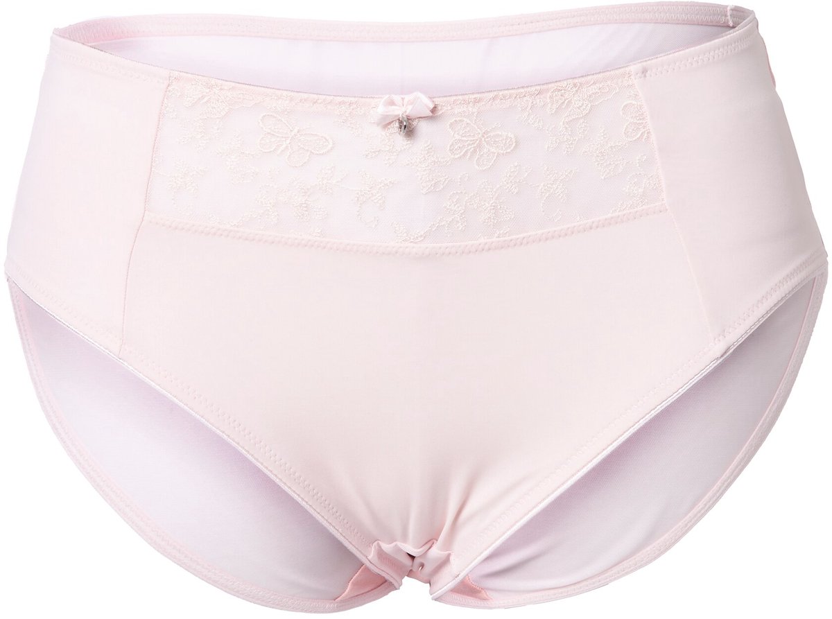 Ulla Popken - Dames - Midi-slip inzetstuk met borduursel - Roze - Maat 58+