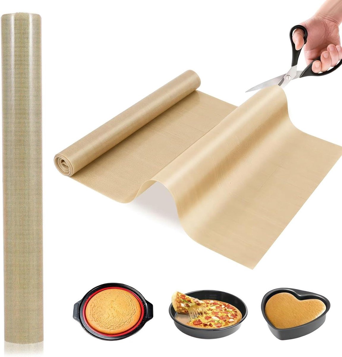 Herbruikbare Bakmat Oveninzet Siliconen Bakken en Koken Hittebestendig tot 240°C 244 x 30 cm Grijs
