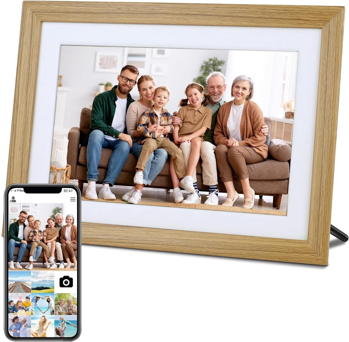 Digitale Fotolijst met Wifi - Fotokader - Touchscreen