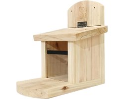Voederhuis Eekhoorns - Voederstation Knaagdieren - Dieren Voeren - Knaagbestendig Dak - 21 x 17 x 23 cm - Niet gespecificeerd