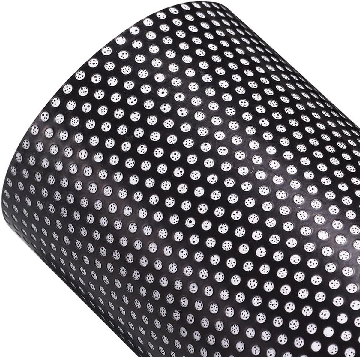 Perforated Zwart Raamfolie voor Auto - Privacy Screen en Zonnebescherming voor Binnen en Buiten, Zelfklevend voor Deuren en Balkons