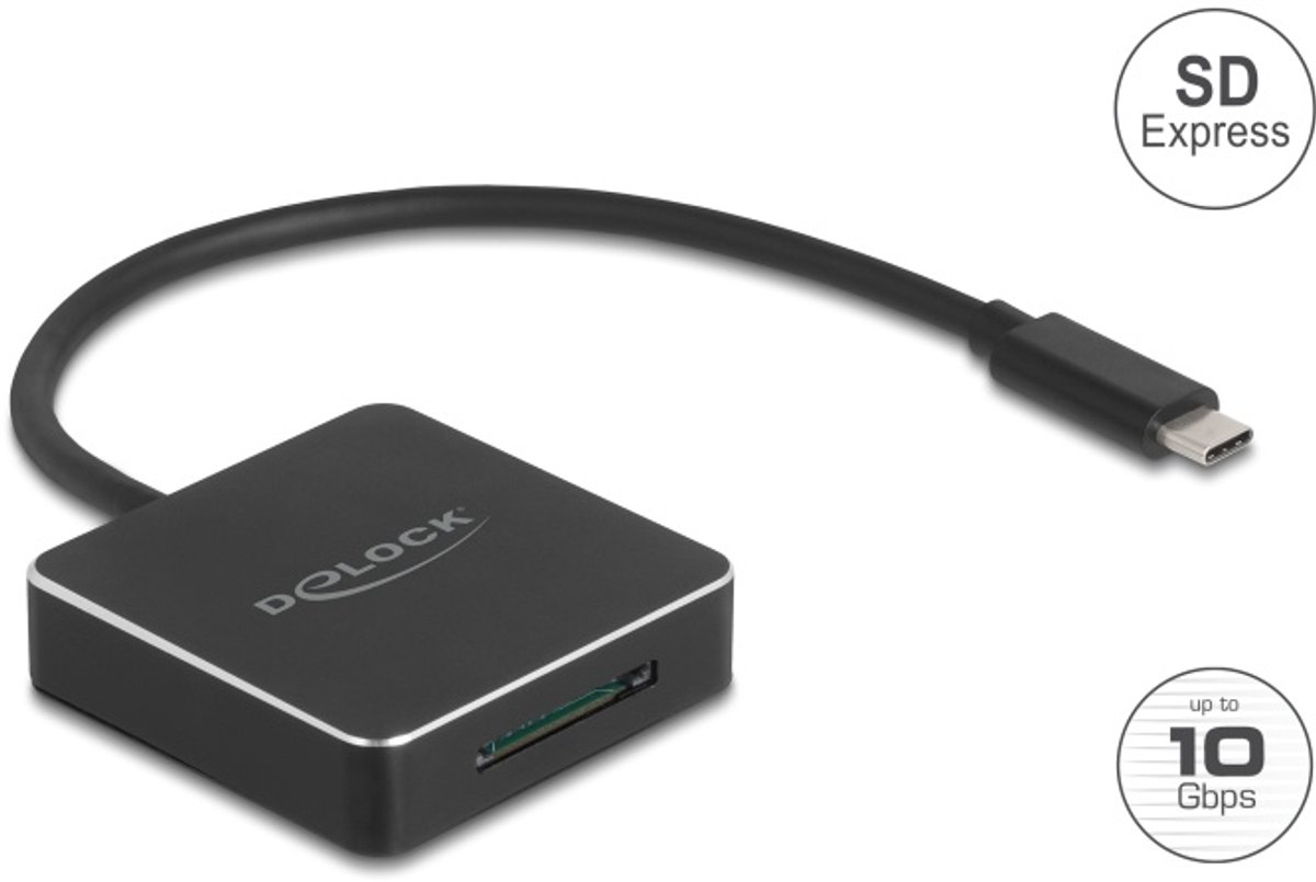 Delock USB Type-C™ Card Reader for SD Express (SD 7.1) memory cards