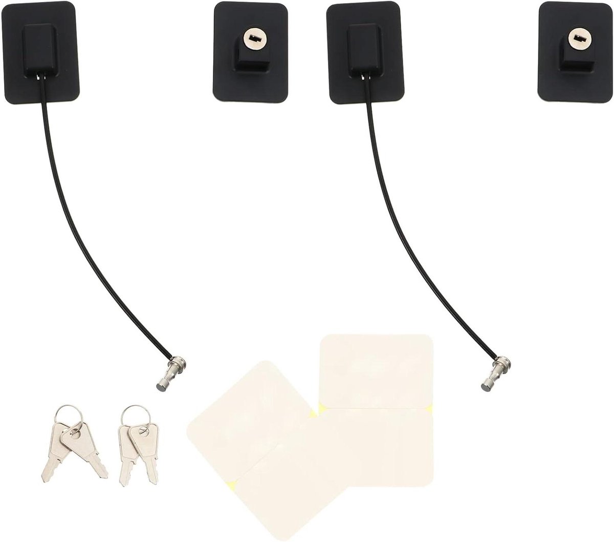 Kindersloten Set - Babybeveiliging Deursloten - Huis Beveiligen - Duurzaam ABS Materiaal - 4 Stuks - Zwart