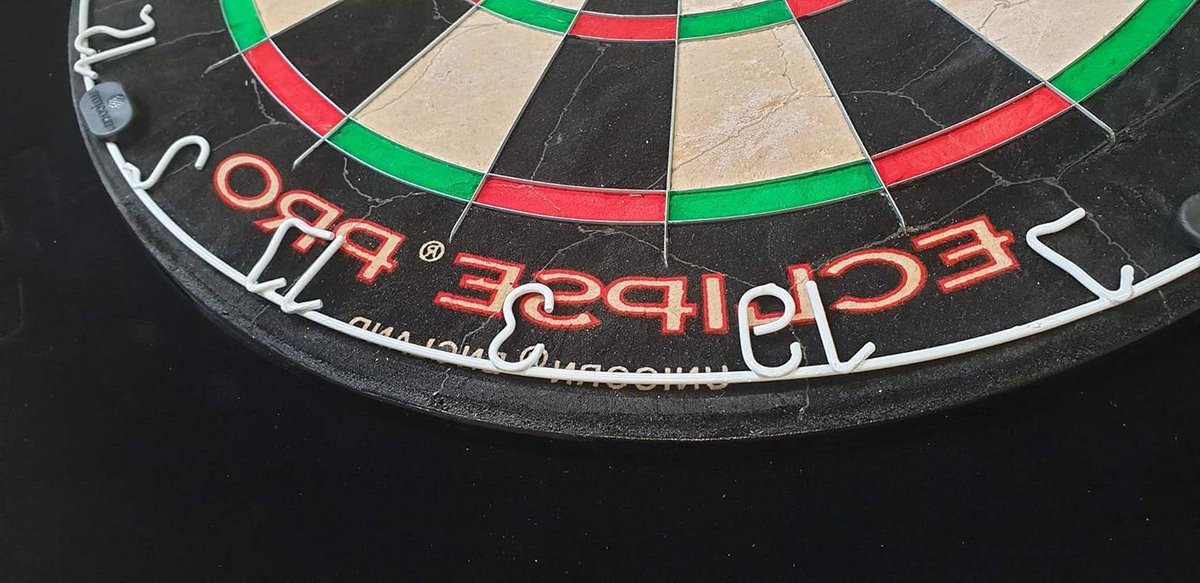 Stalen Dartset - Dartbord met Pijlen - Wedstrijd Darts Spelen - Compleet met Surround - 4-Delig - Zwart