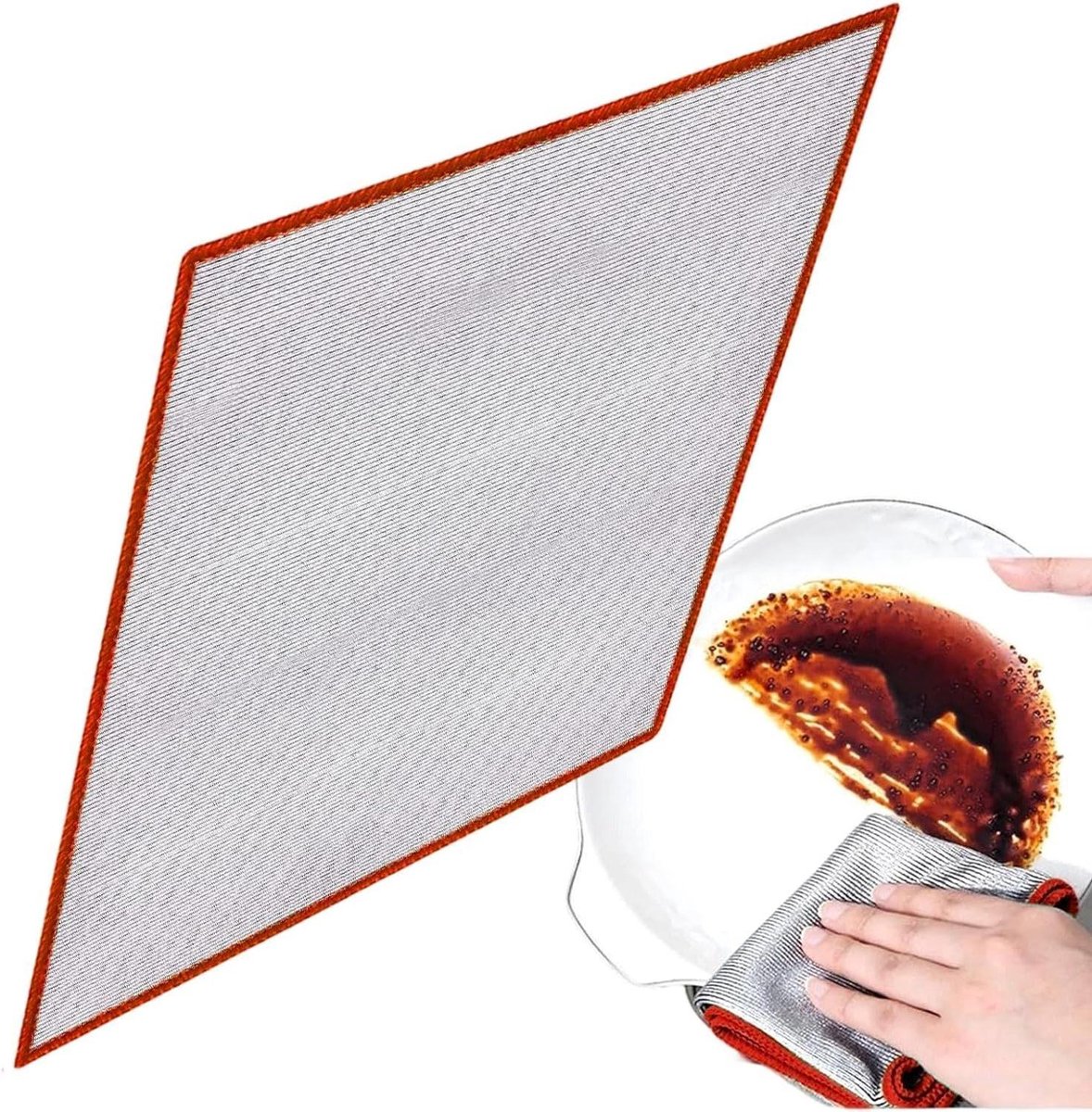 Reinigingsdoek - Microfiber Doek - Streeploos Reinigen - Vochtopnemend - 30x30 cm - Rood