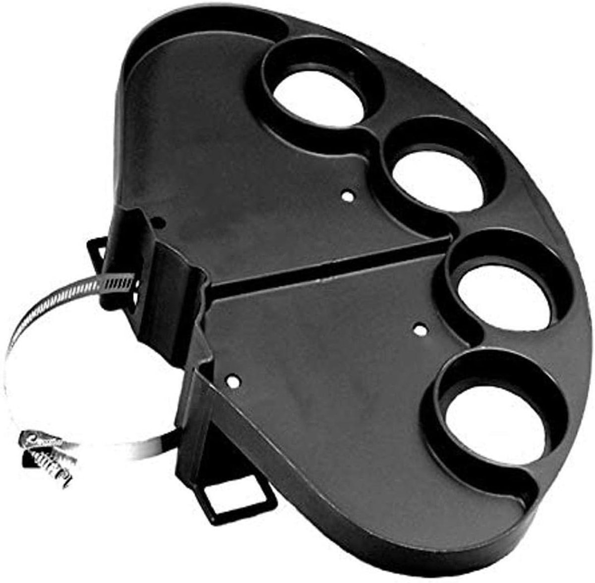 Tennisbaan Dienblad - Netpaal Organizer - Sport Benodigdheden - Met Bekerhouders - 39 cm - Zwart