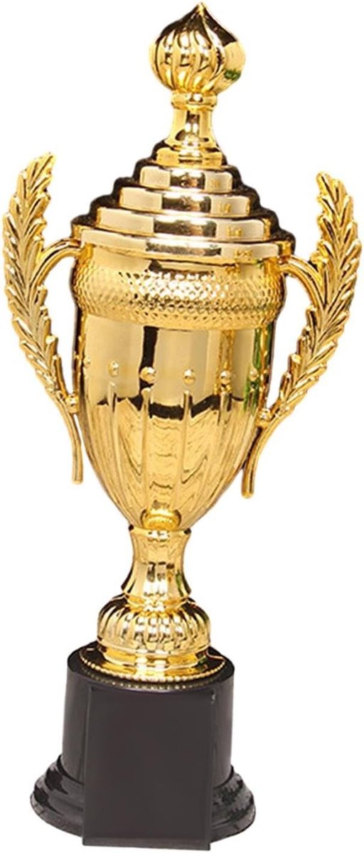 Trofee Beker - Winnaars Award - Wedstrijd Prijs - Symboliseert Succes - 27 cm Hoog - Goudkleurig