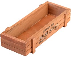 Houten Plantenbak - Bloembak Doos - Planten Decoratie - Vintage Stijl - 22.5 x 8 x 5 cm - Oosters