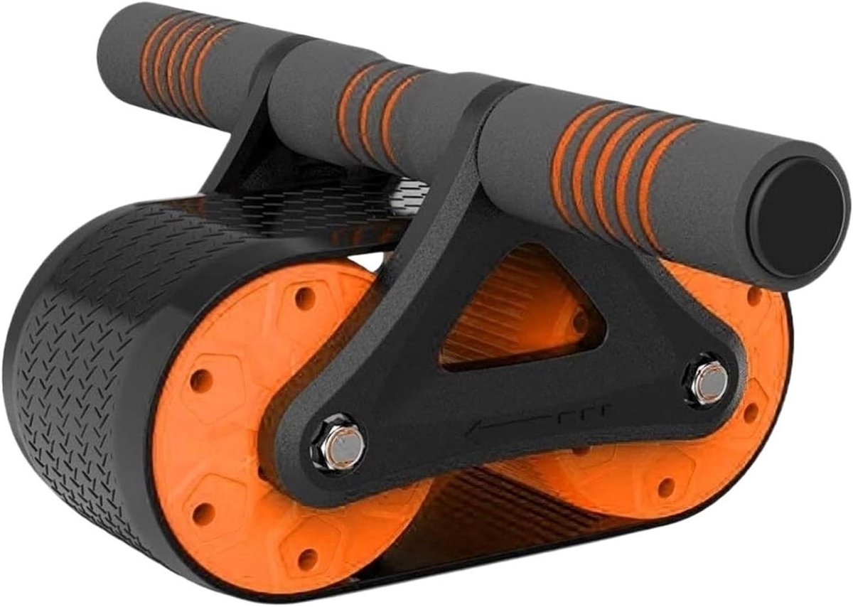 Buikwiel - Ab roller - Core training - Automatische rebound - 3 inch breed - Oranje